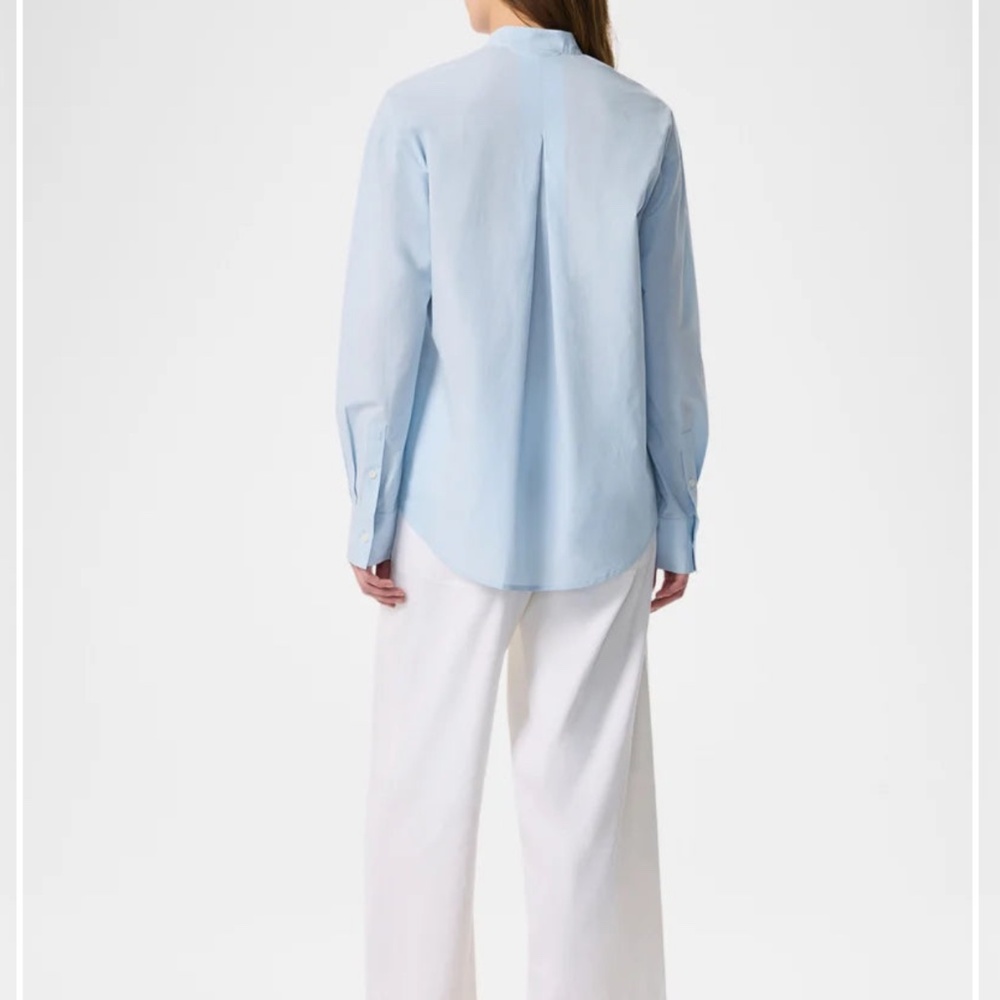 RAG & BONE AINSLEY LACE SHIRT LIGHT BLUE - Picture 4 of 7